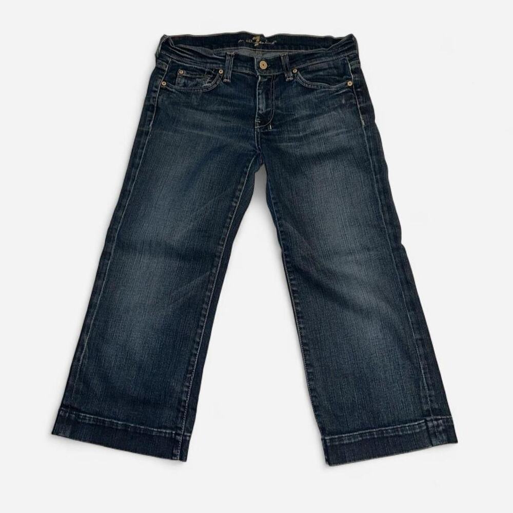 Vintage 7 For All Mankind Dojo Cropped Jeans – Iconic Wide Leg -27